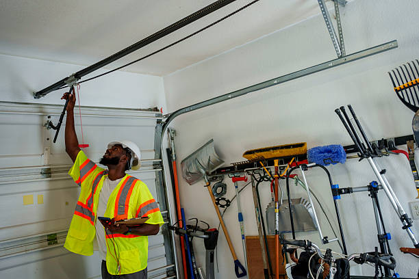 Professional Garage Door Panel Replacement technician working in Johnson County County, NE